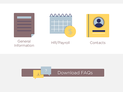 Icons address button calendar contact faq file hr icons info information payday payroll