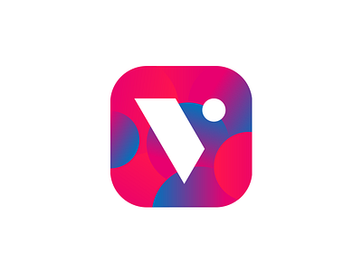 app icon cont. app color icon ios letter mobile typography v vibrant