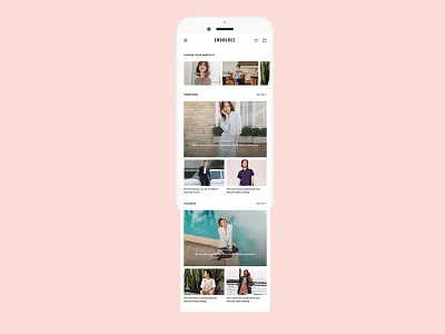 Inspiration blog editorial fashion news product ui ux