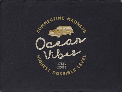 Summer Time Madness Badge badge branding calligraphy insignia logo retro retro label summer summertime surfing typography vintage