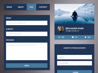 Basic Ui Components blue form forms ui