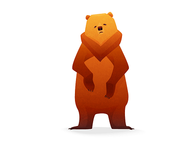Beaaaarr animation bear character forest funny fur gradient grizzly vector wild