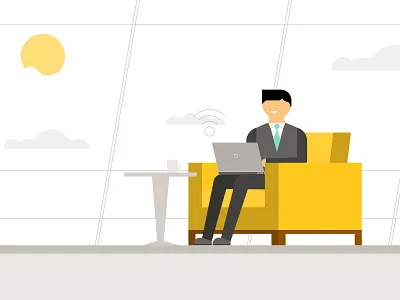 Mastercard Character Airport 2d animation characters gif illustration mastercard storyboard vector