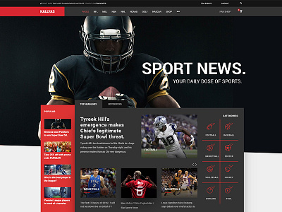 Kallyas Sport News Magazine blog graphicdesign interface magazine news newspaper theme user webdesign website wordpress