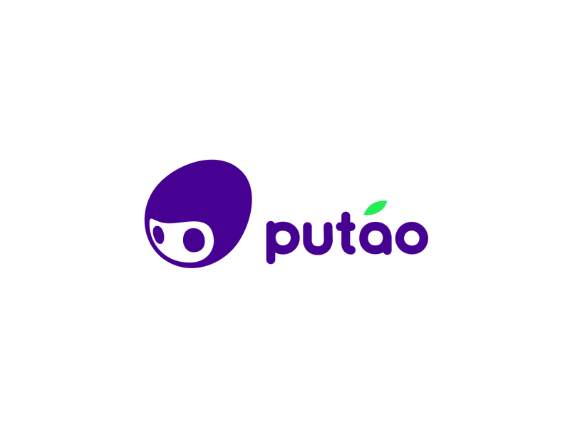 putao logo animation grape logo motion robot