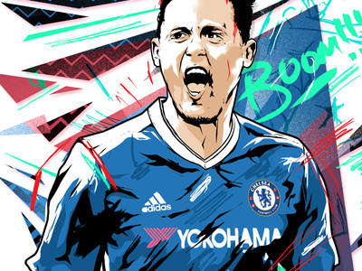 Nemanja Matic illustration soccer vector