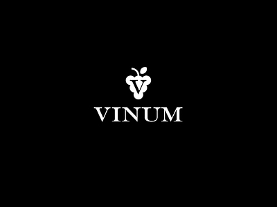 Vinum black brand branding fruit grape identity logo logtype nature restaurant white wine