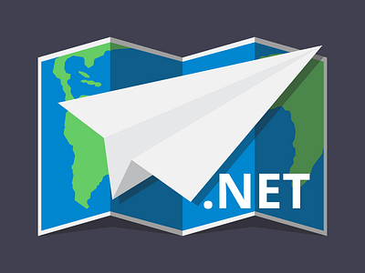 AirMapDotNet airmapdotnet logo map paper plane