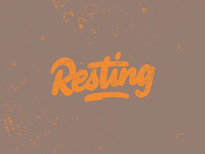 Hand lettering Resting handlettering lettering logotype orange splash watercolor