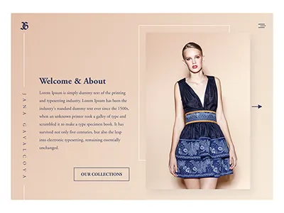 Jana Gavalcova design fashion janagavalcova trueblue ui webdesign