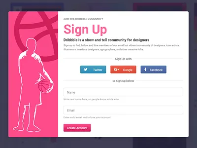 99ui#4 Sign-Up Form animations dribbble flat form free interaction responsive sign up ui ux web webflow