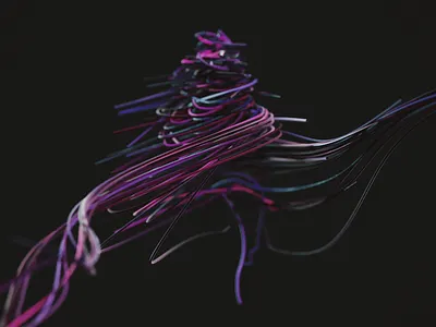 coil~ 3d coil color curl noise render splines texture