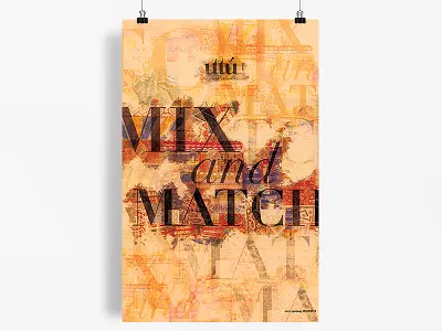 Mix&Match fashion letters match mix organic poster design typography