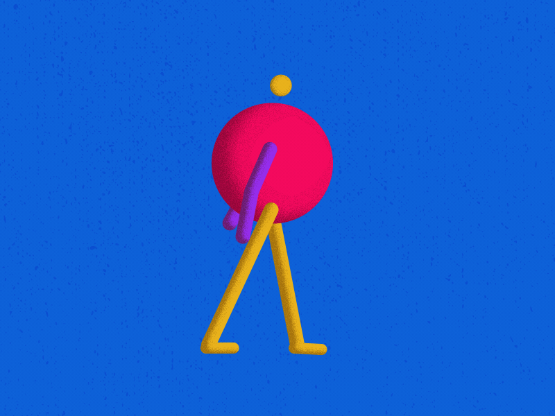 Walk Cycle Shapes 2d abstract ae after effects animation gif motion walk