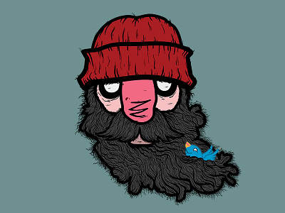 Burly Birdie Bonding beanie beard