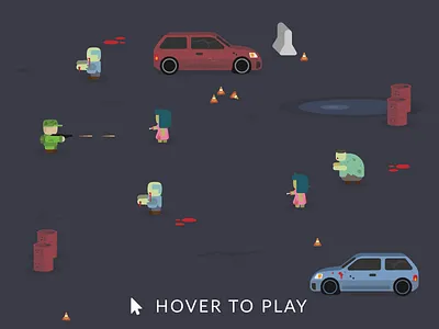 Zombies blood car dark game gun hover level parking lot shoot soldier wichita zombie