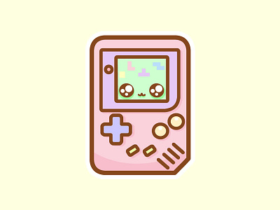 ❤ 90s Toy Sticker Project ❤ 90s chibi cute gameboy illustrator kawaii sticker toy