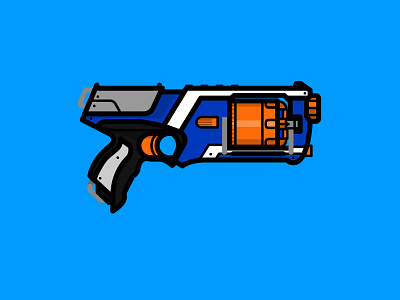 Nerf blue draw illustrator vector vectoriel