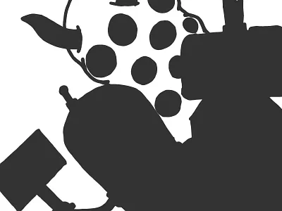 Doodle Monsters abstract black brooklyn doodle hand handdrawn illustration monochrome monster nyc silhouette social good