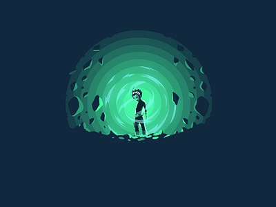 I will not be the only one to lose here anime blend tool fan art green minimal vector