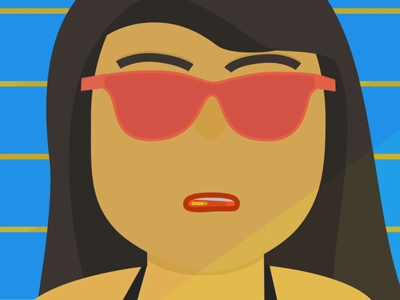 Starburst Girl 2d animation candy character starburst