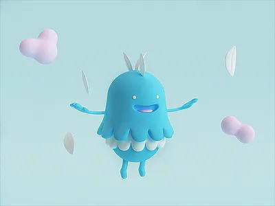 Tomy 3d blue c4d character design graphicdesign illustration render visual vray