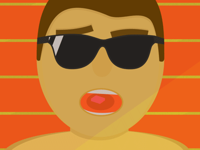 Starburst Guy 2d animation candy character starburst