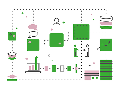 design @ sovanta flat green icon illustration line lineart technical ux