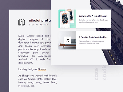 Personal Website blog landing personal blog portfolio website