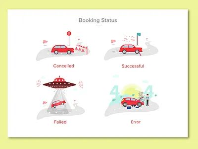 Justride - Booking Status booking cab car driving graphic design iconography illustration interaction notification travel vector