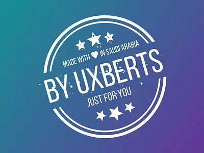 Made with Love in KSA by UXBERTS authentic badge saudi uxbert labs