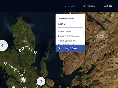 Geopin placement app geopin location map skye ui ux web