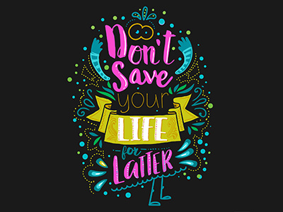 Lifestyle Quote artappler colors lettering lifestyle print quote t shirt typography vibrant