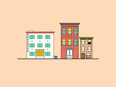 City Illustration building city house illustration