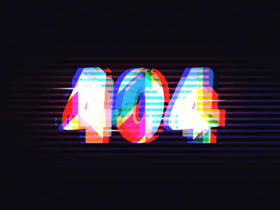 404 page - Daily UI #008 404 daily dailyui glitch art not found ui