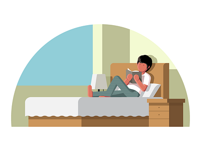 Pleasant Stay app bed branding design flat hotel icon illustration ui ux vector web