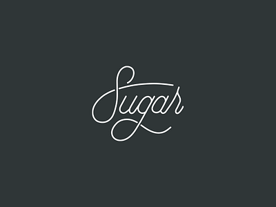 Sugar handwriting letters monoline sugar typography writing