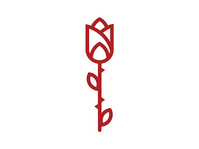 Rose design flower icon illustration logo mark rose