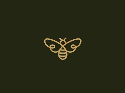 Honeybee bee creative honeybee icon lines logo minimal