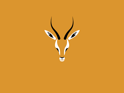 Thomson's Gazelle animals gazelle minimal design pictogram savannah