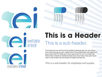 Rebranding Estate Intel: Typography & Colors analytics blue data digital estate grey research startup tech technology