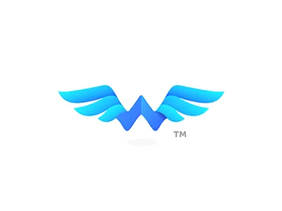 "Watwing" musical band - W Wings 7gone bird brand fly freedom fresh hygienic letter w logo plane symbol wings