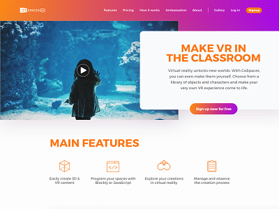 Edu Landing Page - Concept clean design education landing minimalistic page product simple ui ux visual web