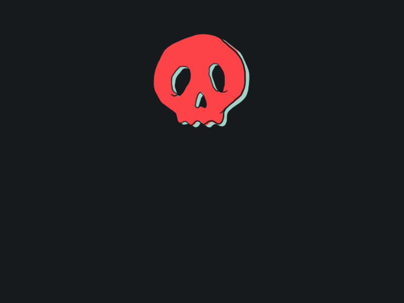 My Brain on a Monday animation celanimation gif melt melting motion motiondesign motiondesigner motiongraphics skeleton skull
