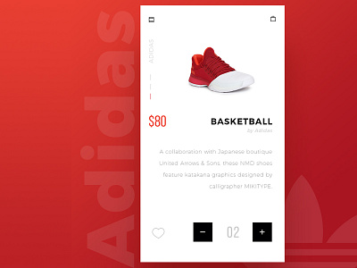 Adidas adidas app product red shoe sport ui