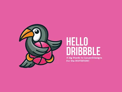 Dribbble Hello first shoot hello logo toucan