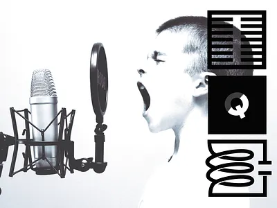 Mic. Quality. Circuit. audio brand logo monograms