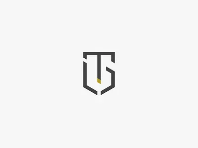 TLG clean elegant icon letter logo modern monogram shield simple