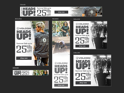 Volcom Ad Concept WIP banner ads skate study volcom