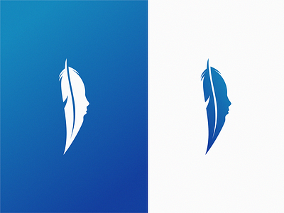 Feather icon illustration logo symbol